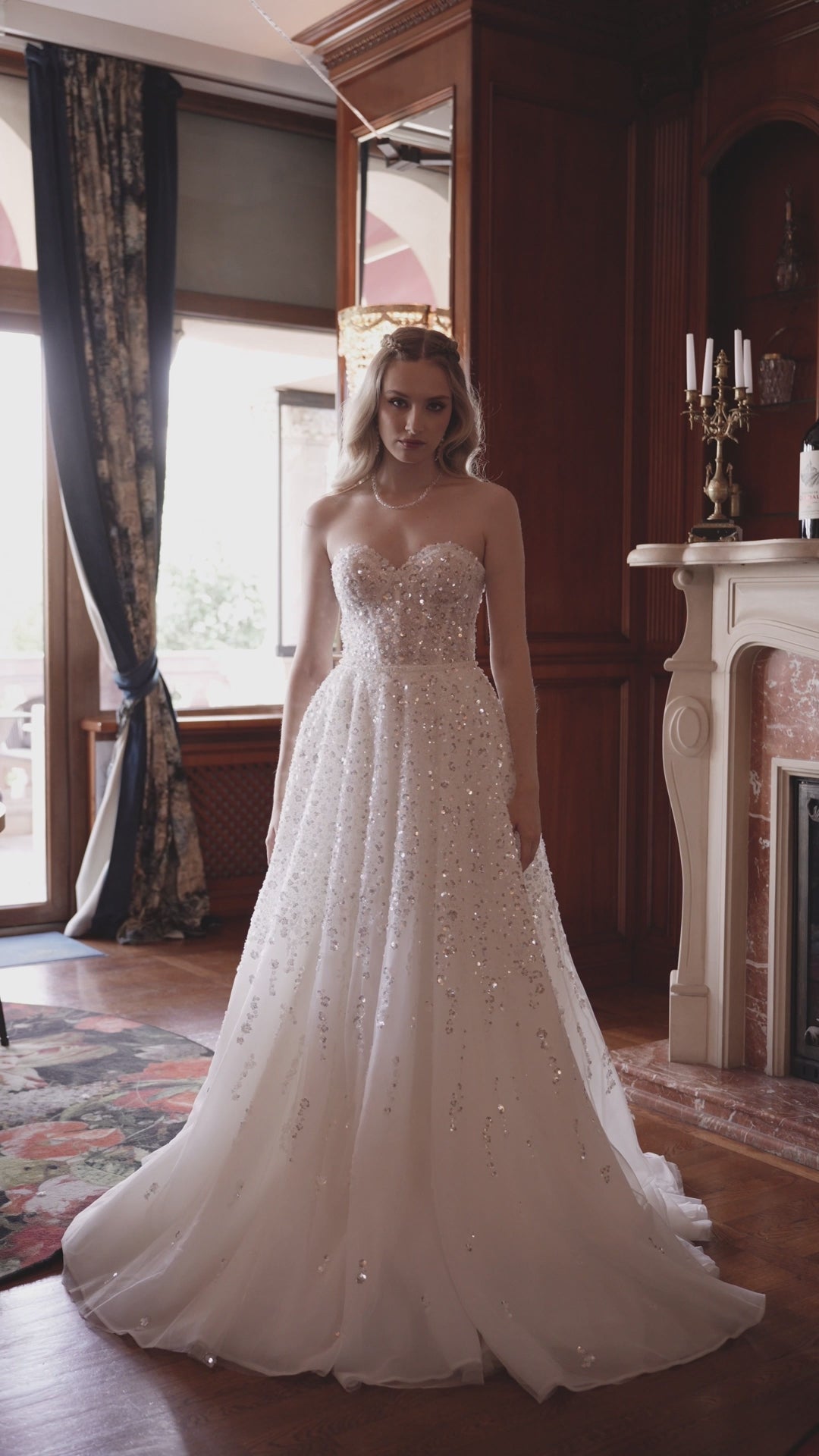 Gabi A-line Sweetheart Ivory Wedding dress video