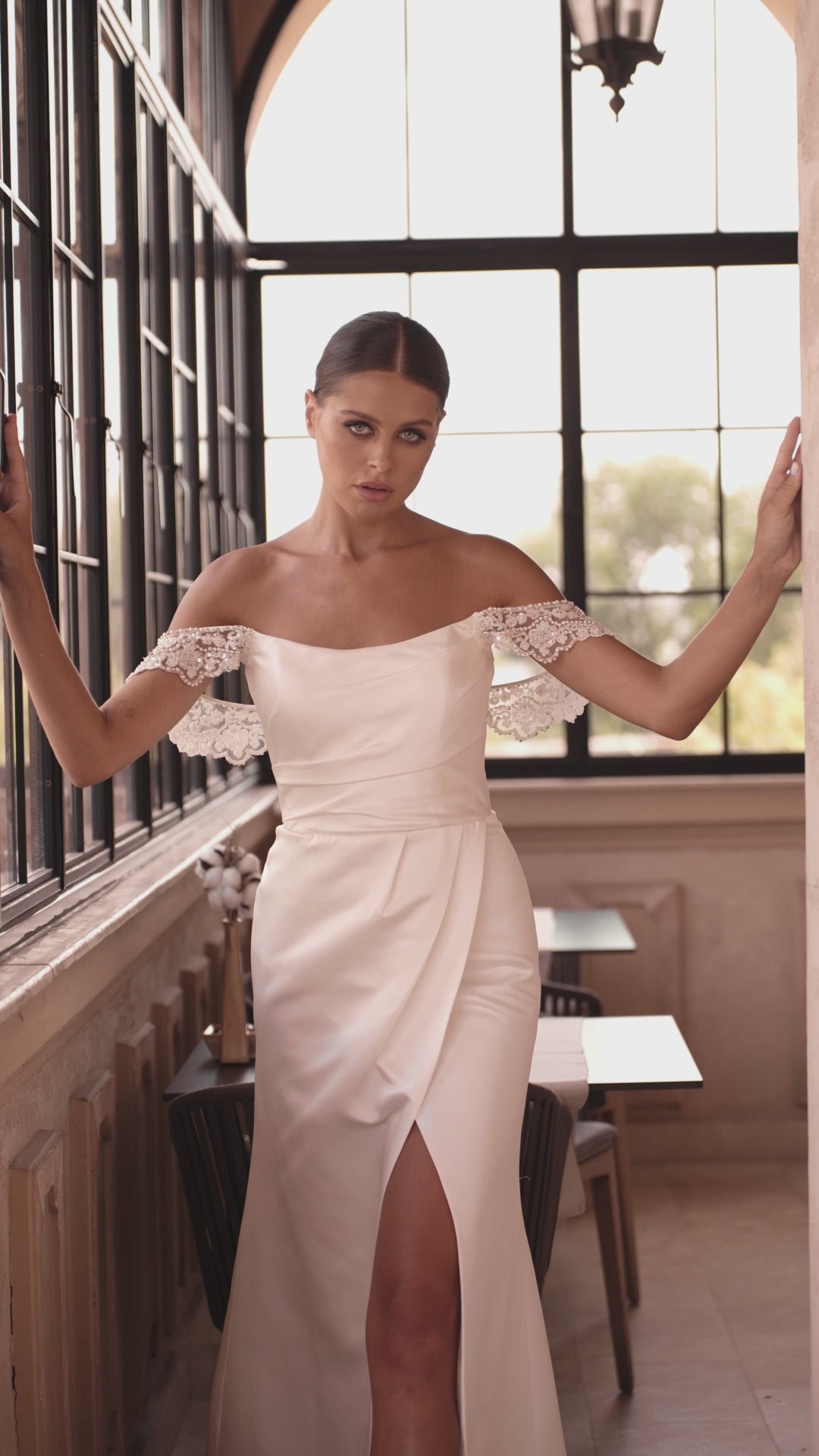 Adisa Trumped/Mermaid Off shoulder Ivory Wedding dress video