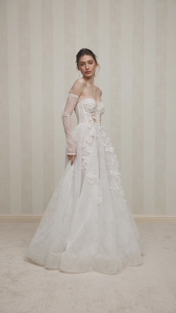 Daria A-line Sweetheart Milk Wedding dress