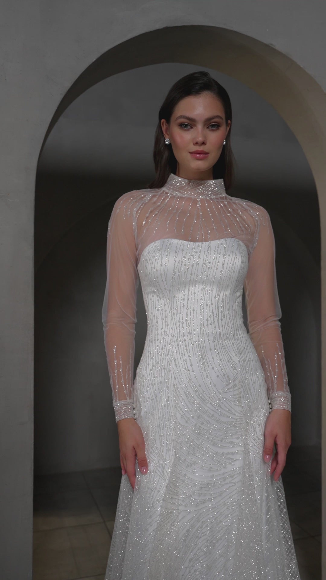 Topaza Trumpet/Mermaid Sweetheart Milk Wedding dress video