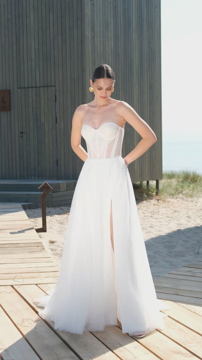 Fontea Two in one Sweetheart Off White Wedding dress