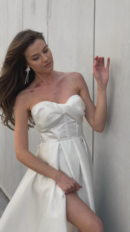 Mirta A-line Sweetheart Milk Wedding dress