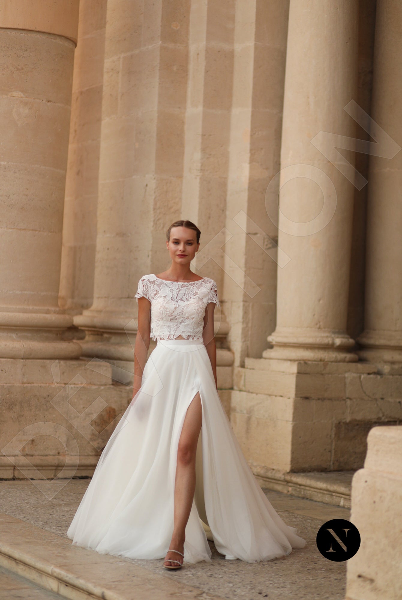 Aline A-line Boat Ivory Wedding dress