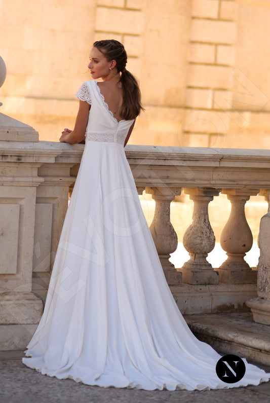 Colin A-line Deep V-neck Ivory Wedding dress