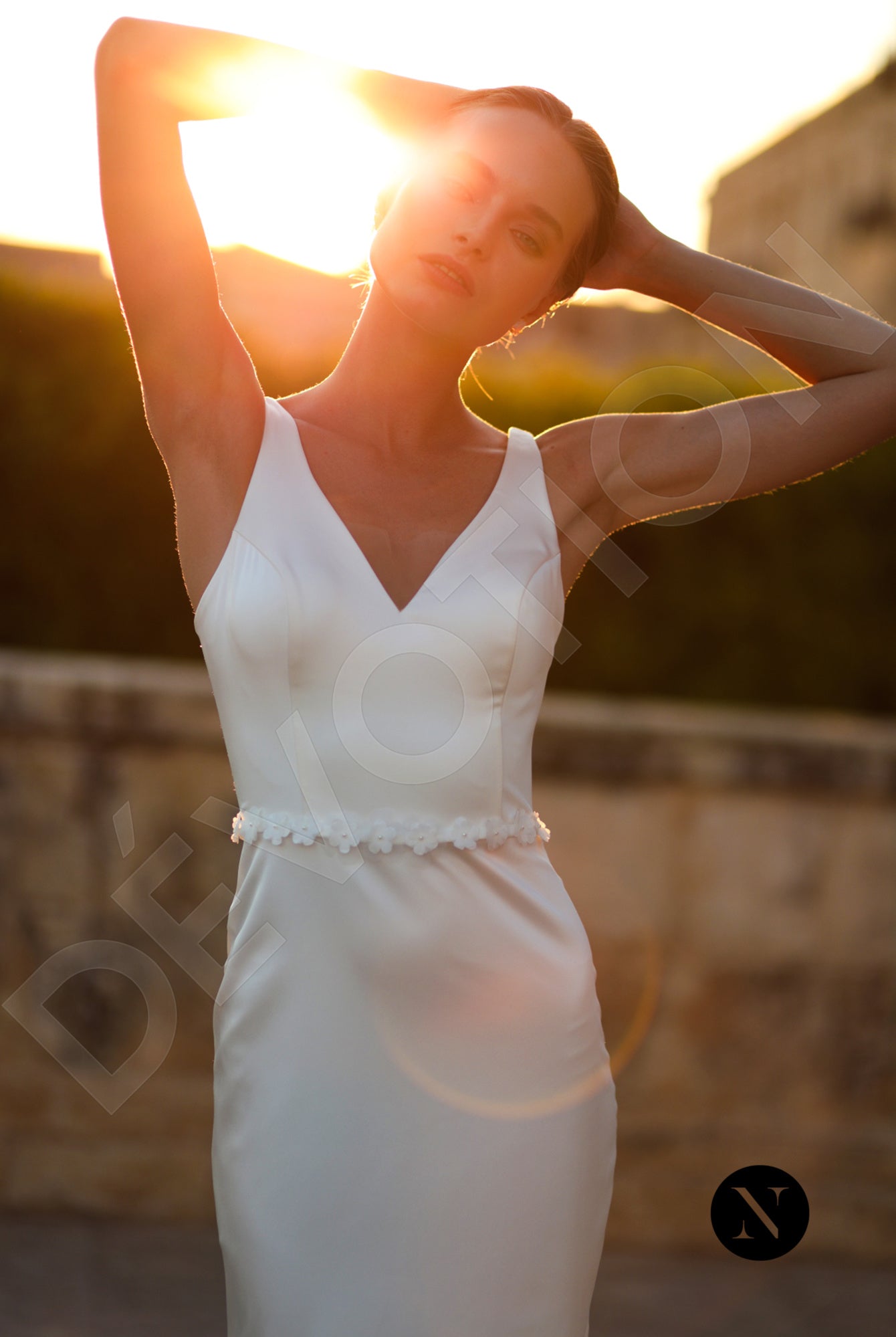 Irene Trumpet/Mermaid V-neck Ivory Wedding dress