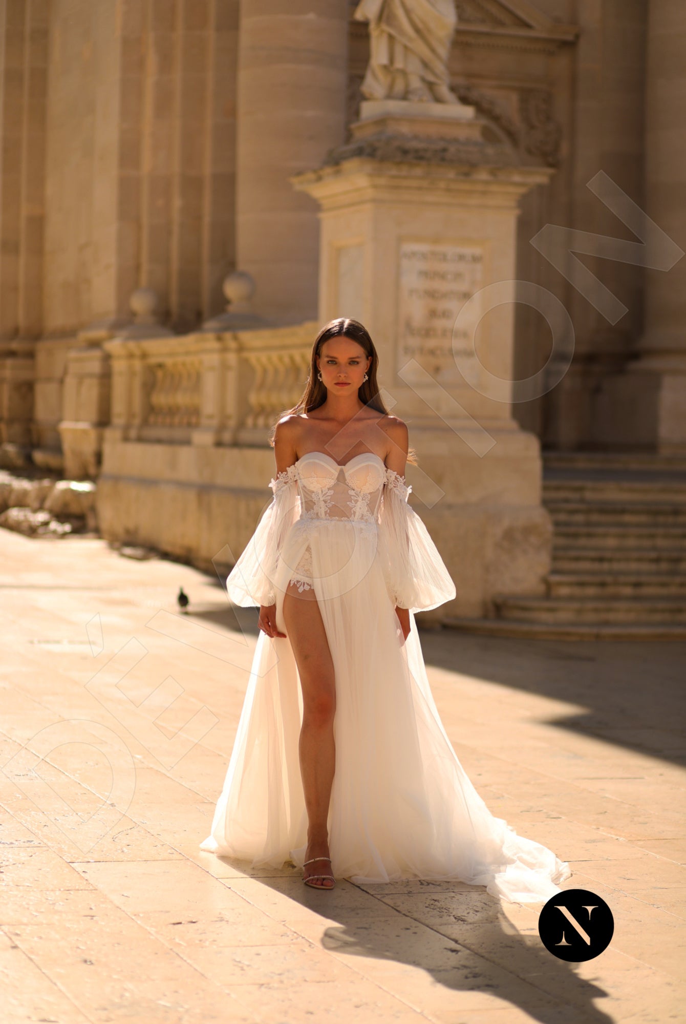 Mire A-line Sweetheart Ivory Wedding dress