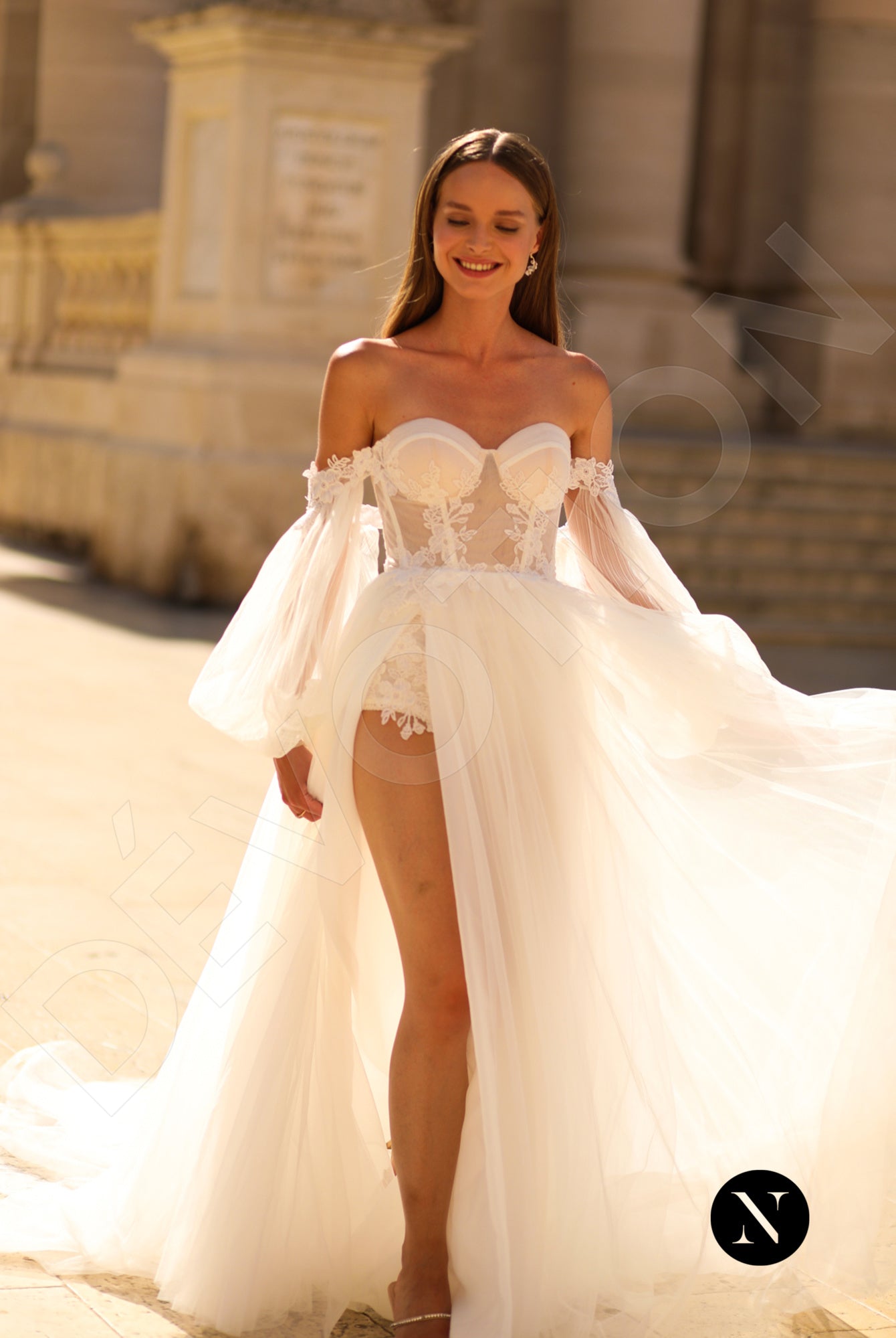 Mire A-line Sweetheart Ivory Wedding dress