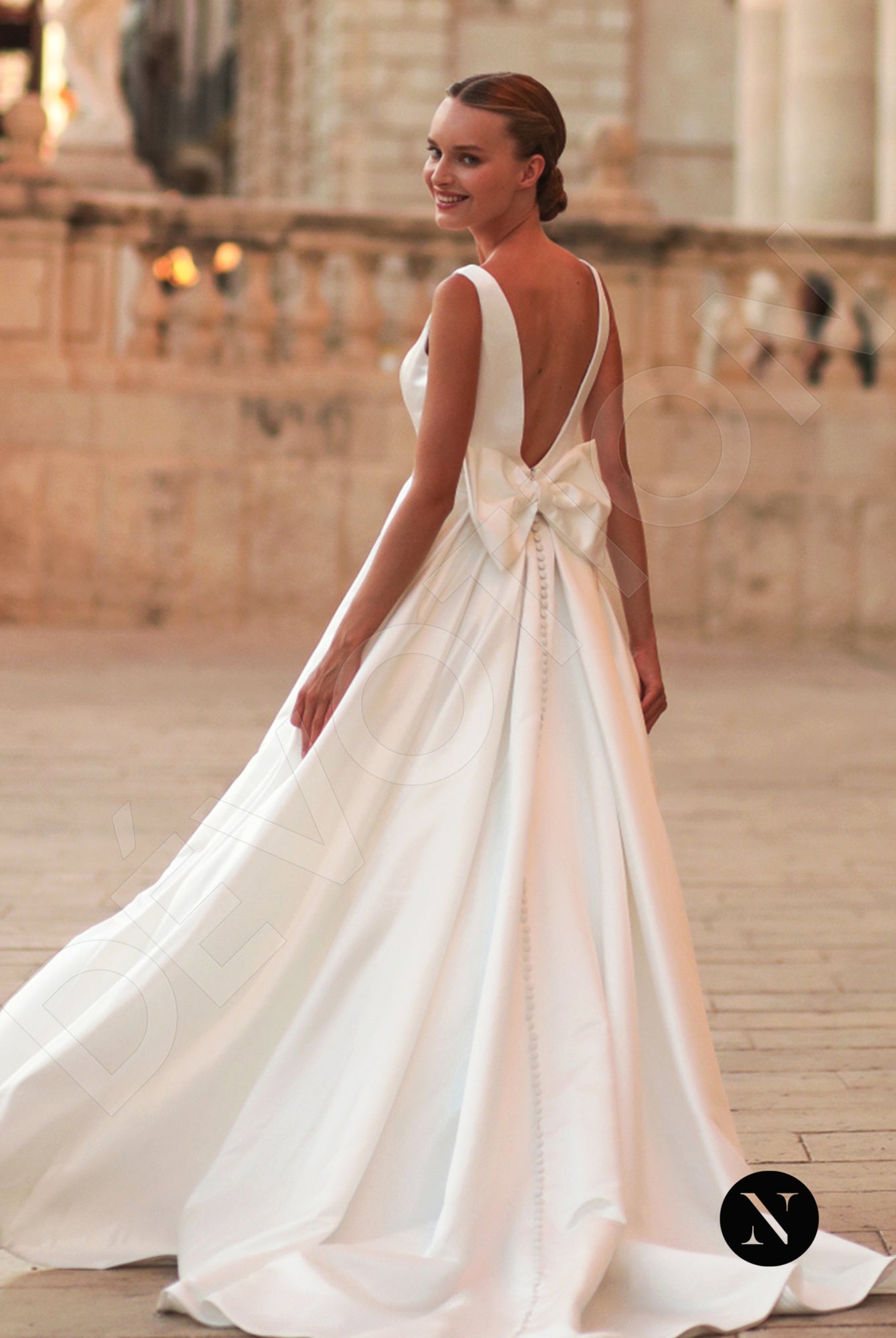 Tare A-line Boat/Bateau Ivory Wedding dress