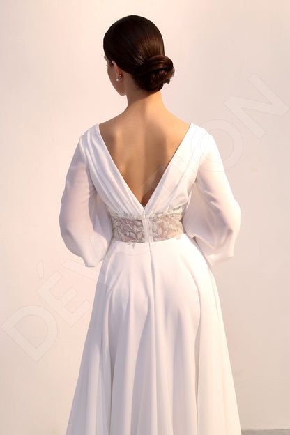 Afinea A-line V-neck Light Ivory Wedding dress