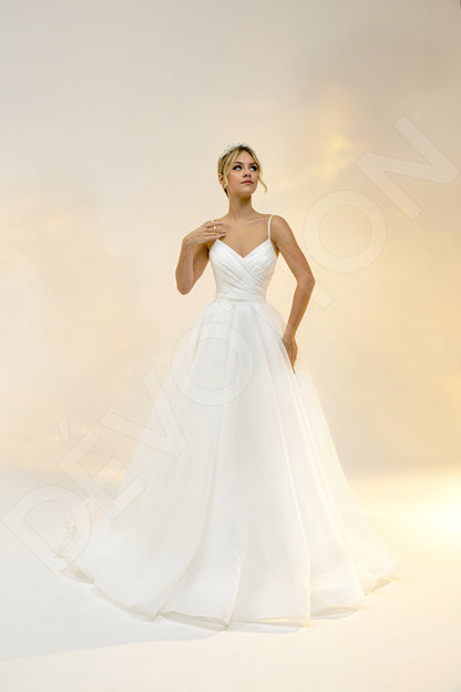 Mirena Princess/Ball Gown V-neck Light Ivory Wedding dress