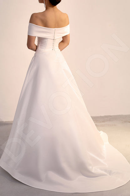 Norila A-line Off-Shoulder/Drop Shoulders Light Ivory Wedding dress