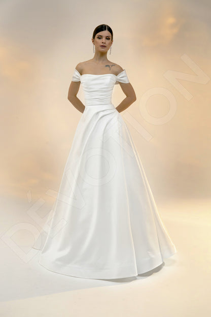 Norila A-line Off-Shoulder/Drop Shoulders Light Ivory Wedding dress