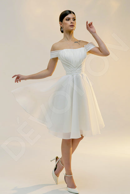 Remilia A-line Off-Shoulder/Drop Shoulders Light Ivory Wedding dress