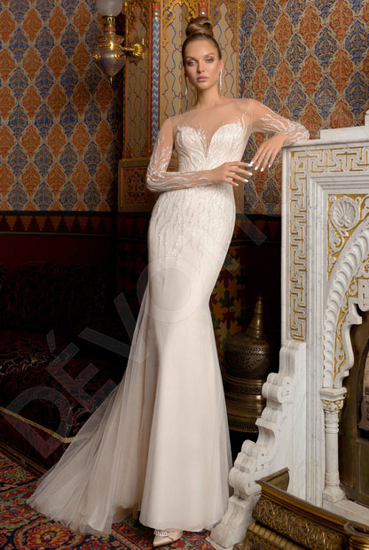 Haidi Trumpet/Mermaid Illusion Off White/Latte Wedding dress