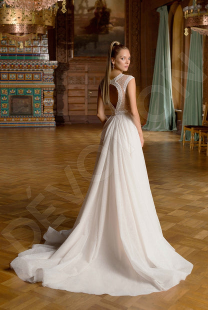 Jeneva A-line Illusion Vanilla/Off White Wedding dress