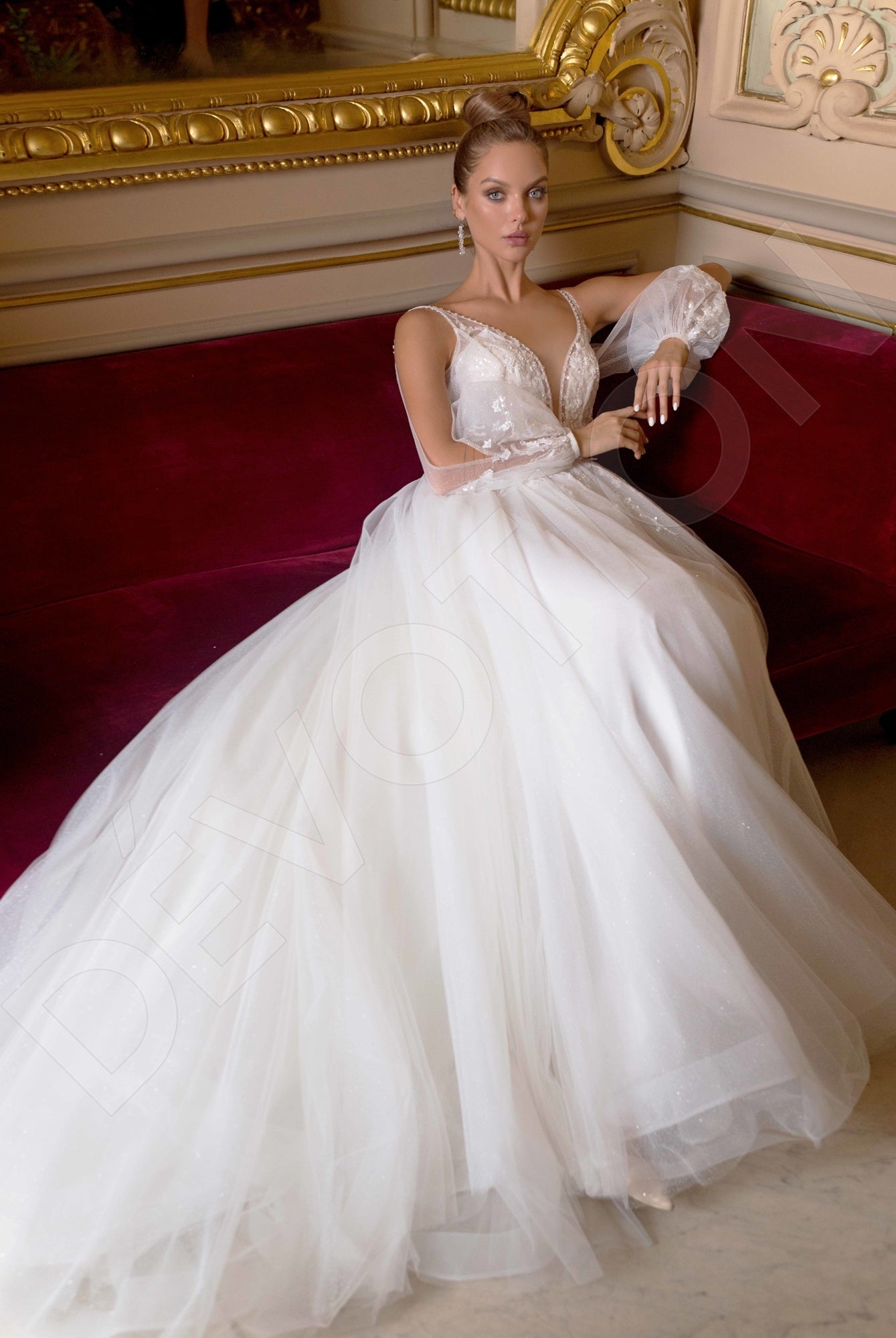 Norta Princess/Ball Gown Deep V-Neck Off White Wedding dress