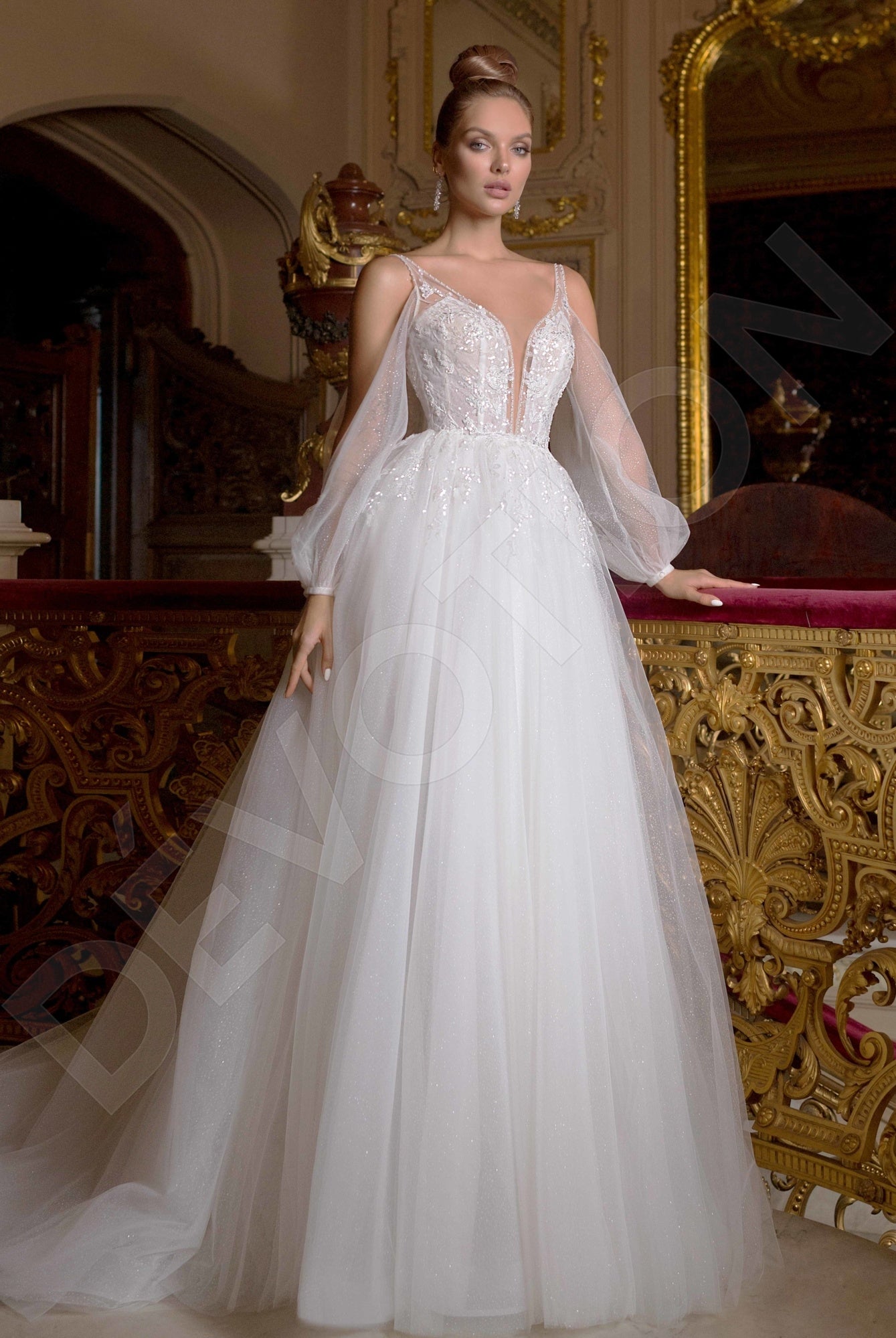 Norta Princess/Ball Gown Deep V-Neck Off White Wedding dress