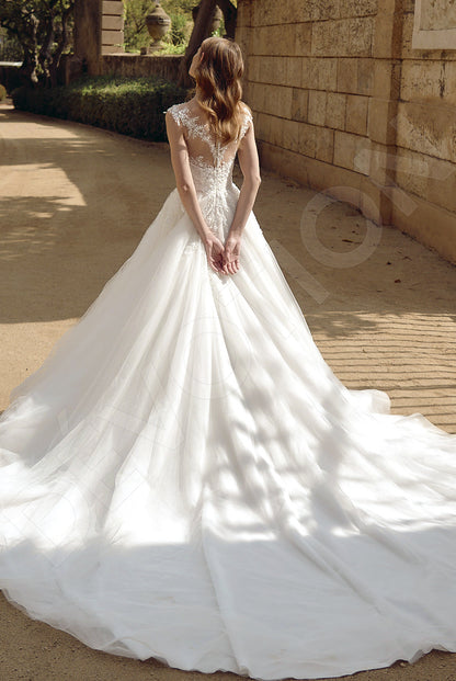 Annabelle A-line Illusion Milk Wedding dress