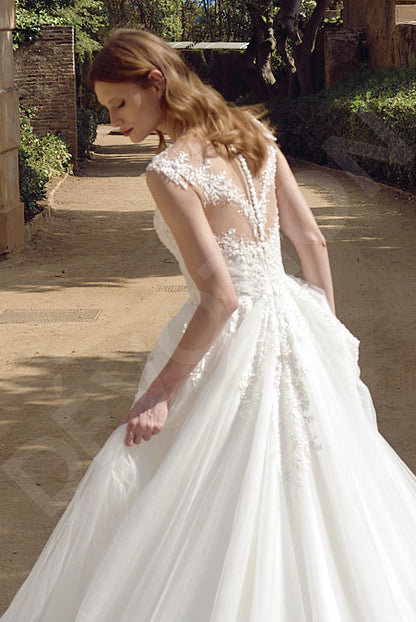 Annabelle A-line Illusion Milk Wedding dress