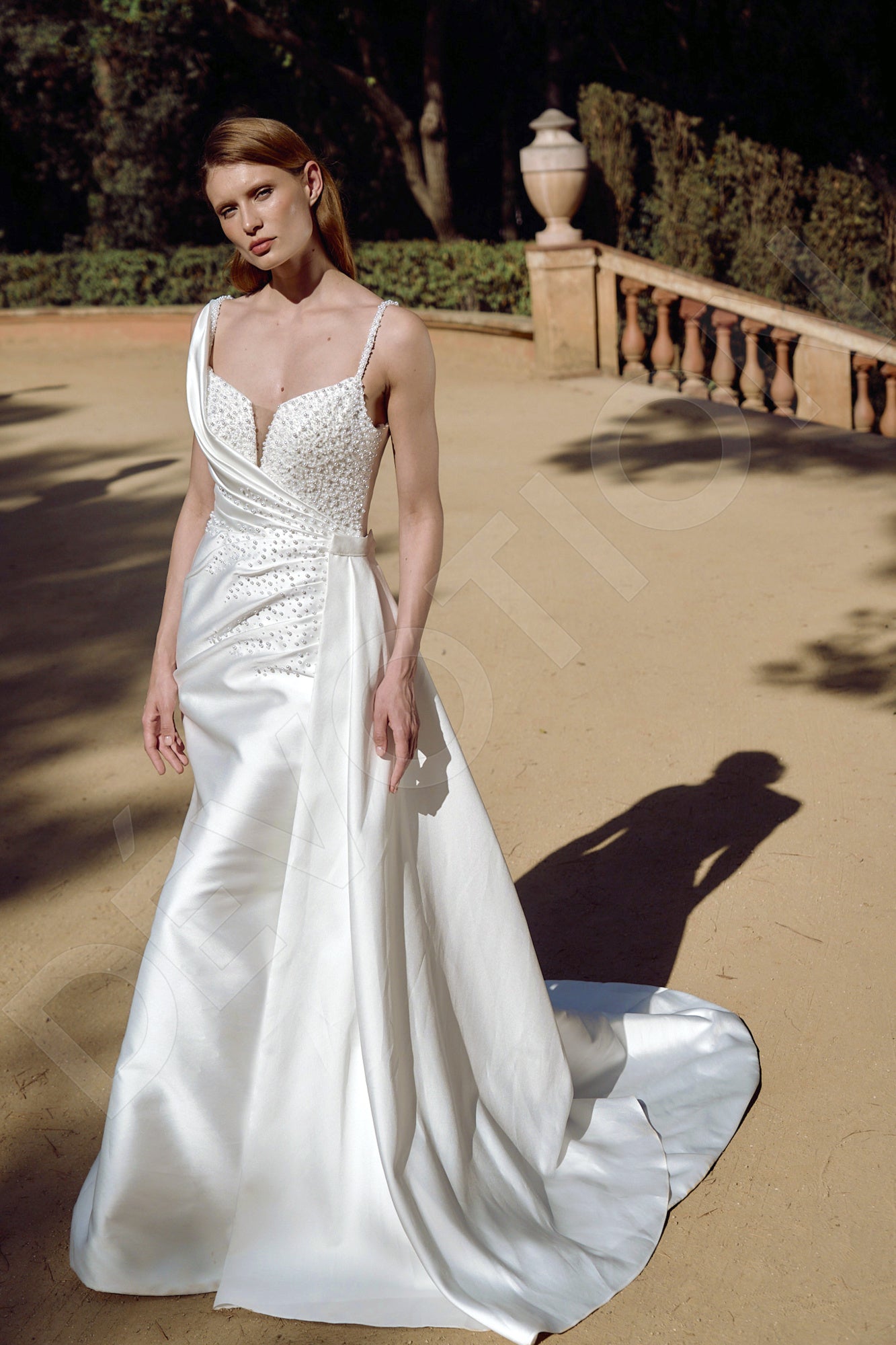 Charlie Trumpet/Mermaid Sweetheart Milk Wedding dress