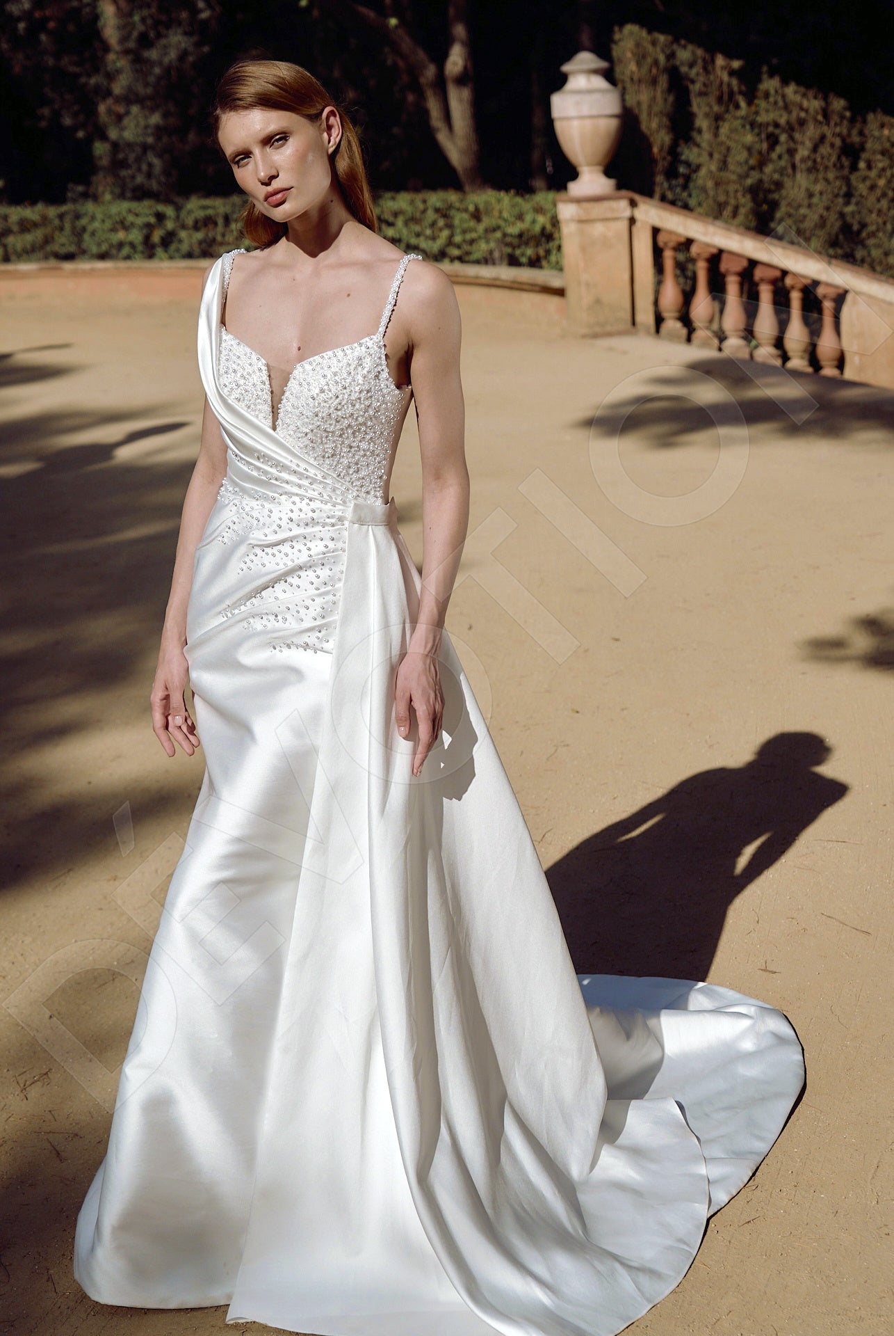 Charlie Trumpet/Mermaid Sweetheart Milk Wedding dress