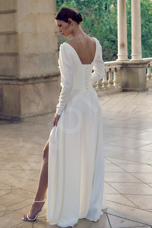 Phoebe A-line Square Milk Wedding dress