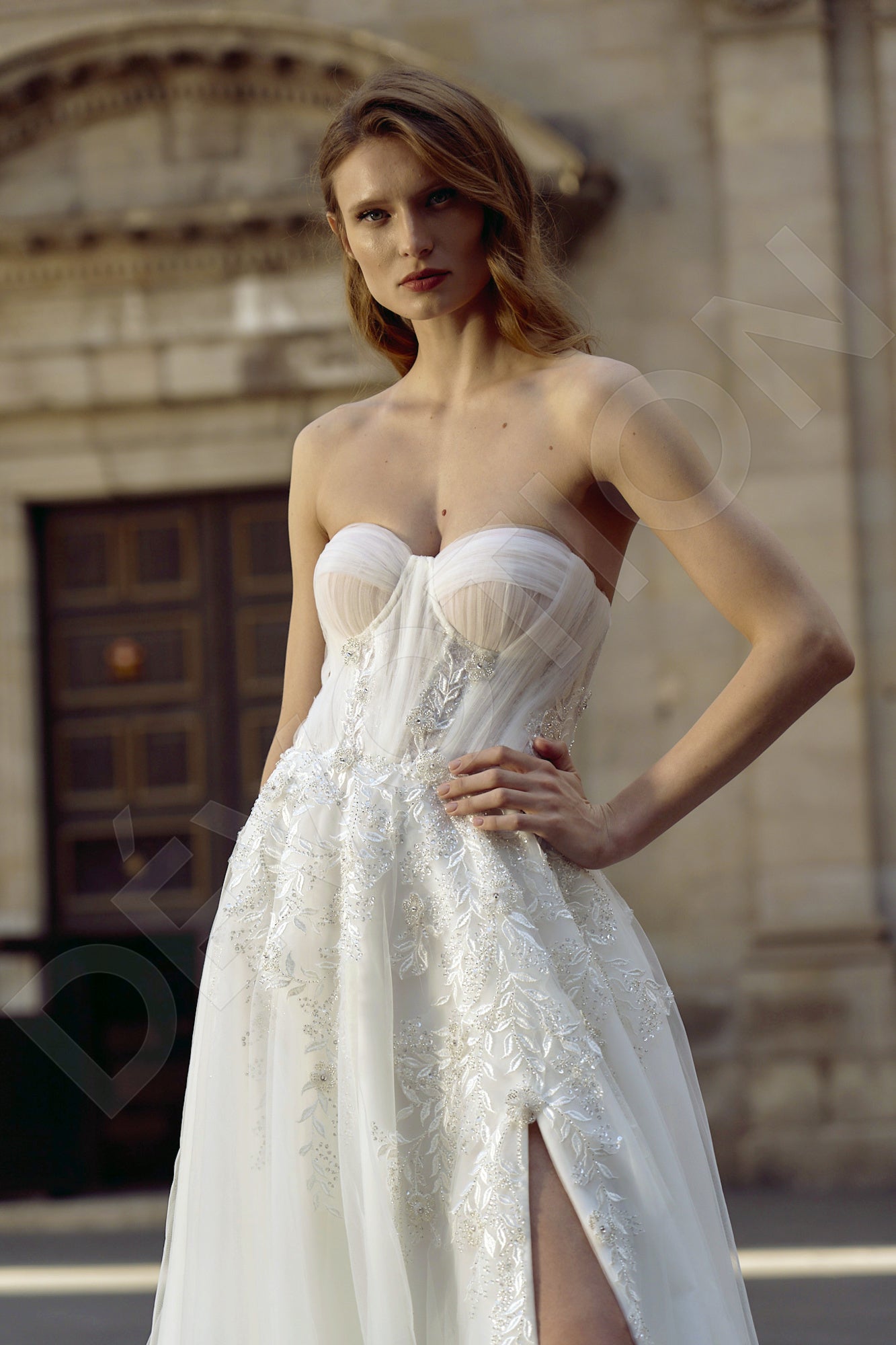 Julie A-line Sweetheart Milk Wedding dress