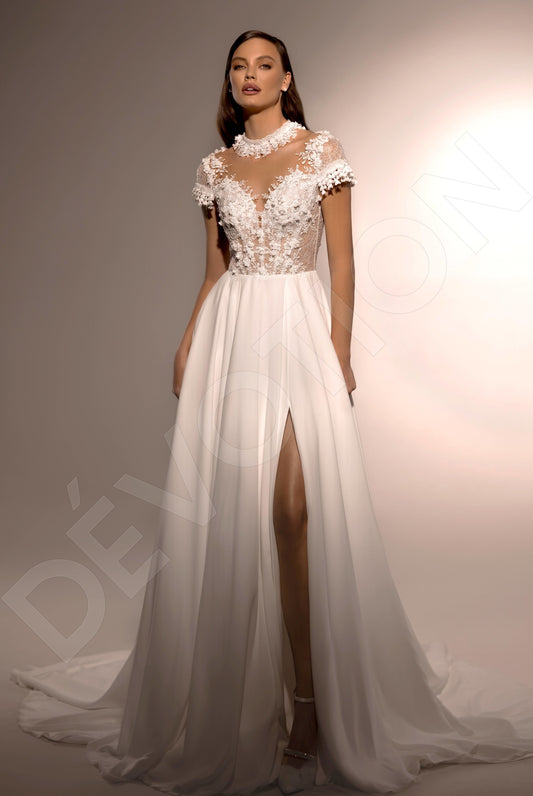 Nini A-line Illusion Ivory Wedding dress