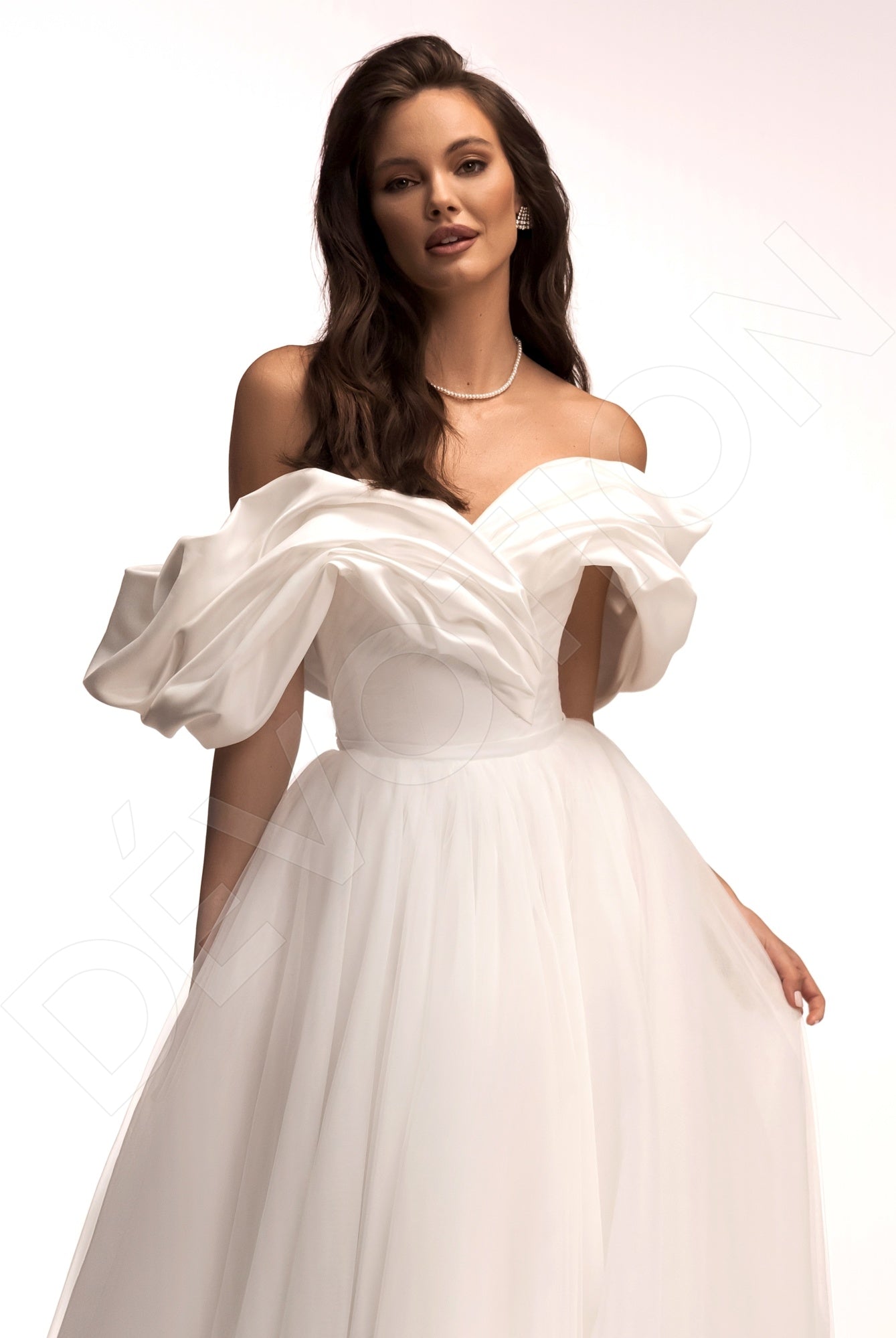 Rossa A-line Off-shoulder/Drop shoulder Ivory Wedding dress