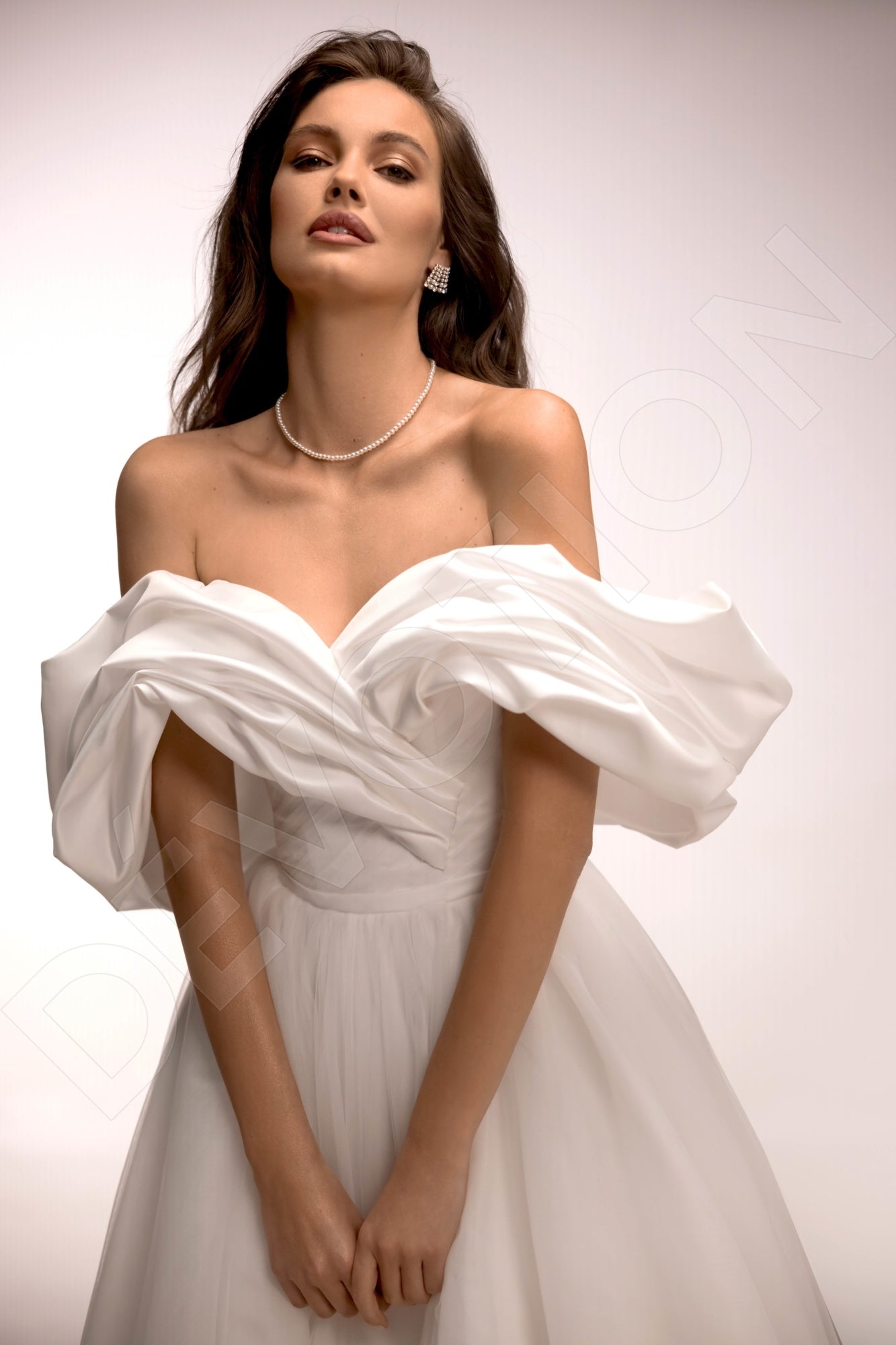 Rossa A-line Off-shoulder/Drop shoulder Ivory Wedding dress