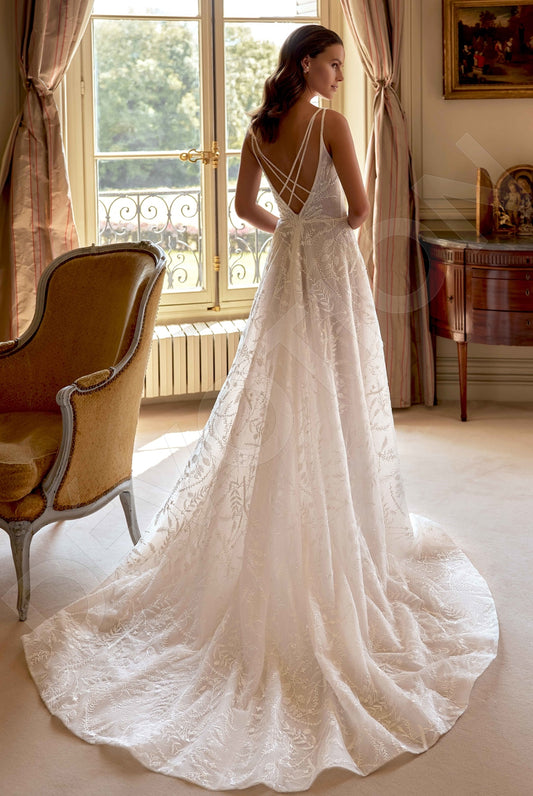 Alicia A-line Sweetheart Milk Wedding dress