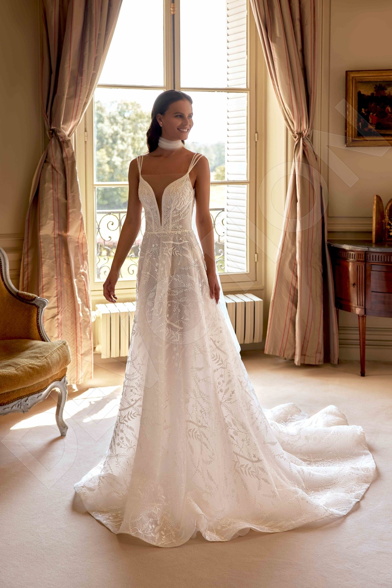 Alicia A-line Sweetheart Milk Wedding dress