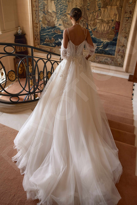 Angelia A-line Sweetheart Milk Wedding dress