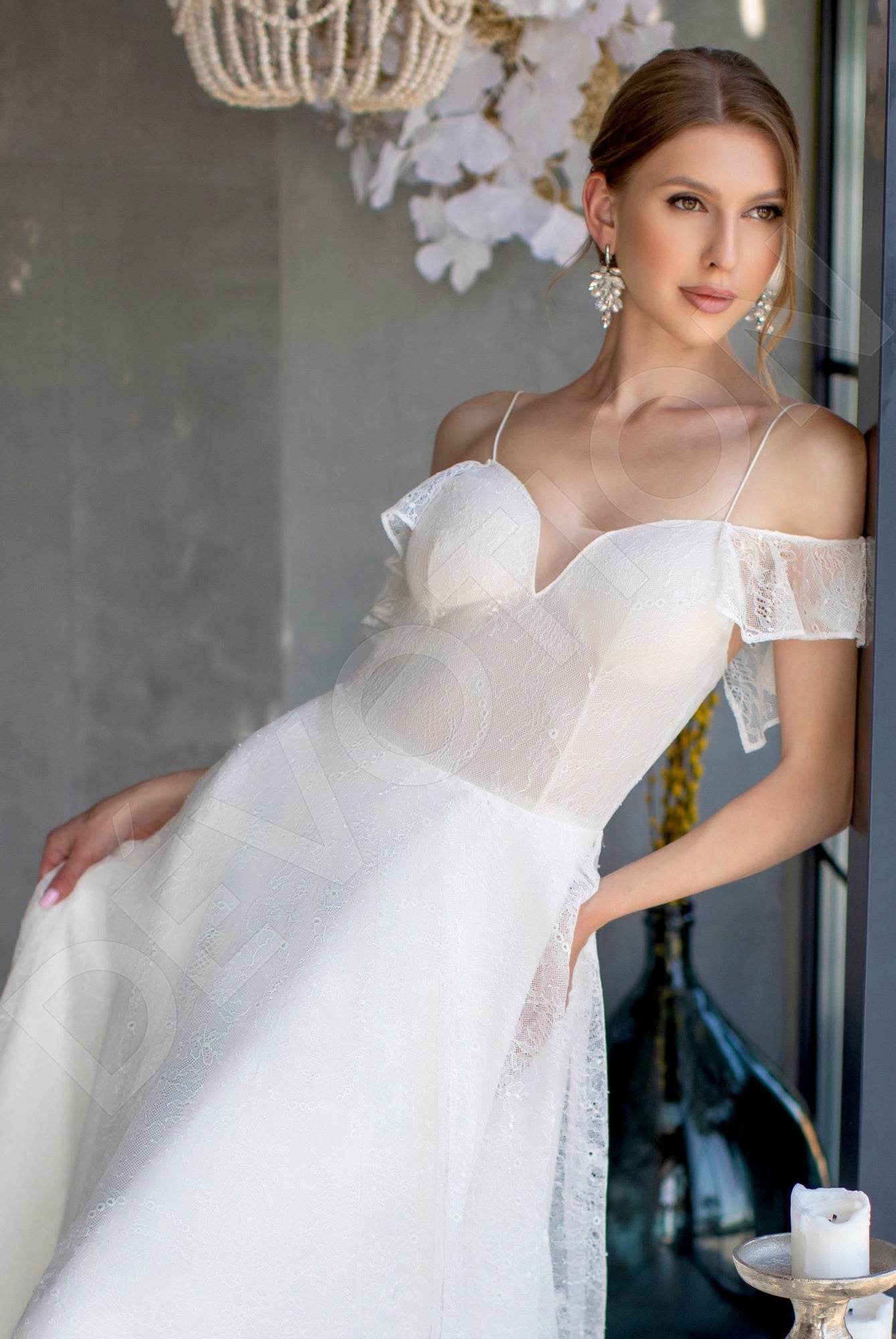 Alane A-line Sweetheart Milk Wedding dress