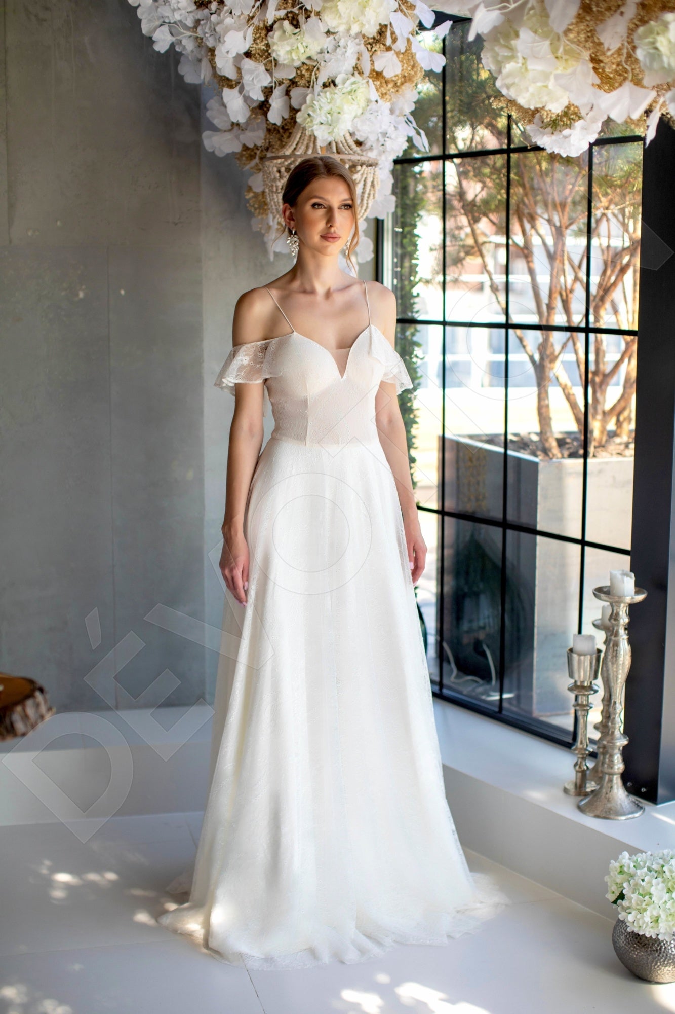 Alane A-line Sweetheart Milk Wedding dress