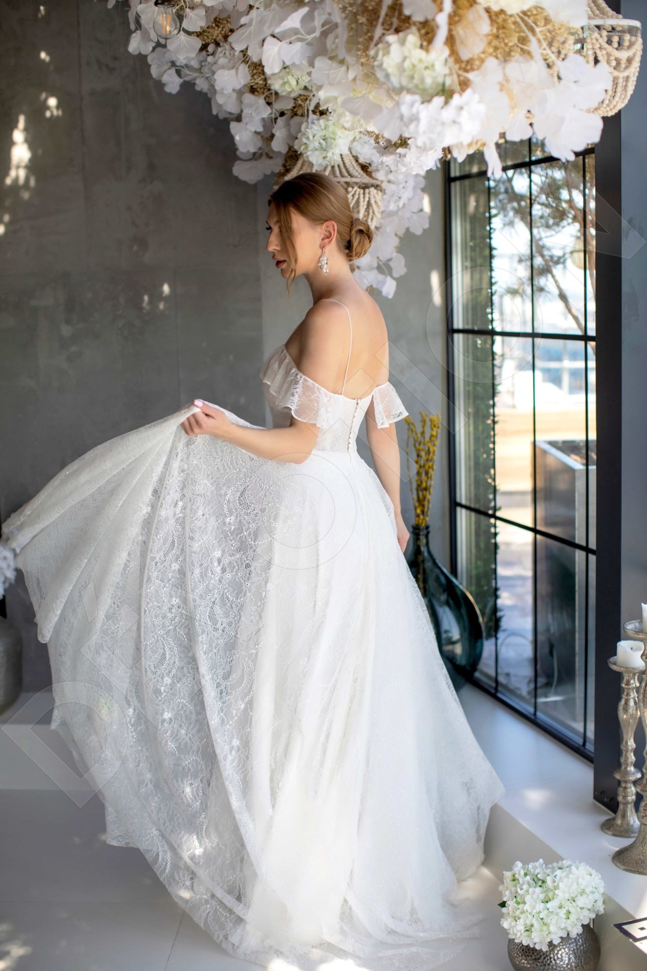 Alane A-line Sweetheart Milk Wedding dress