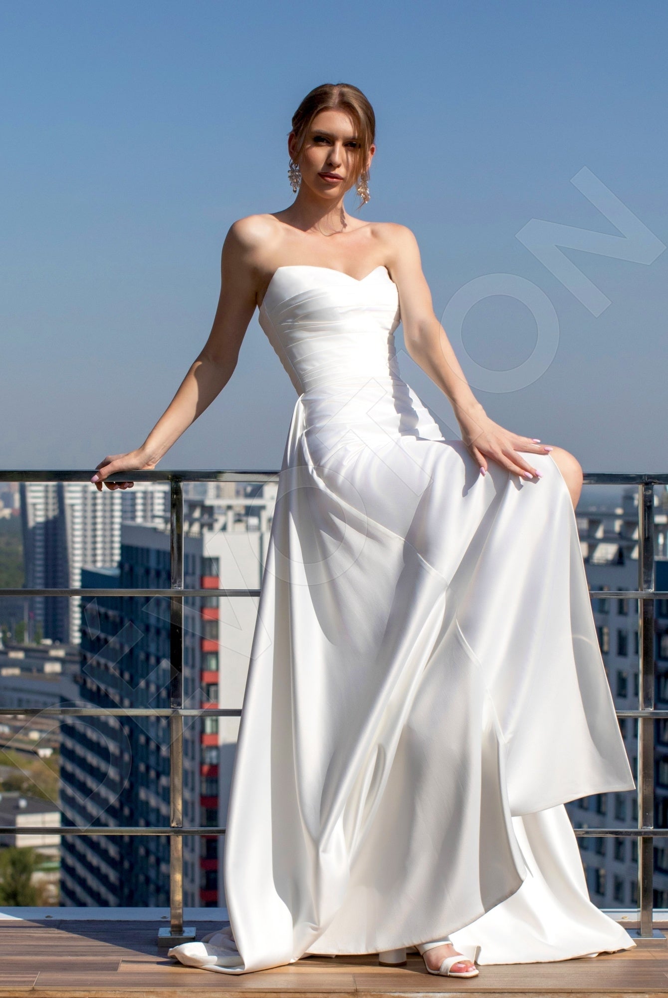 Hanny A-line Sweetheart Milk Wedding dress