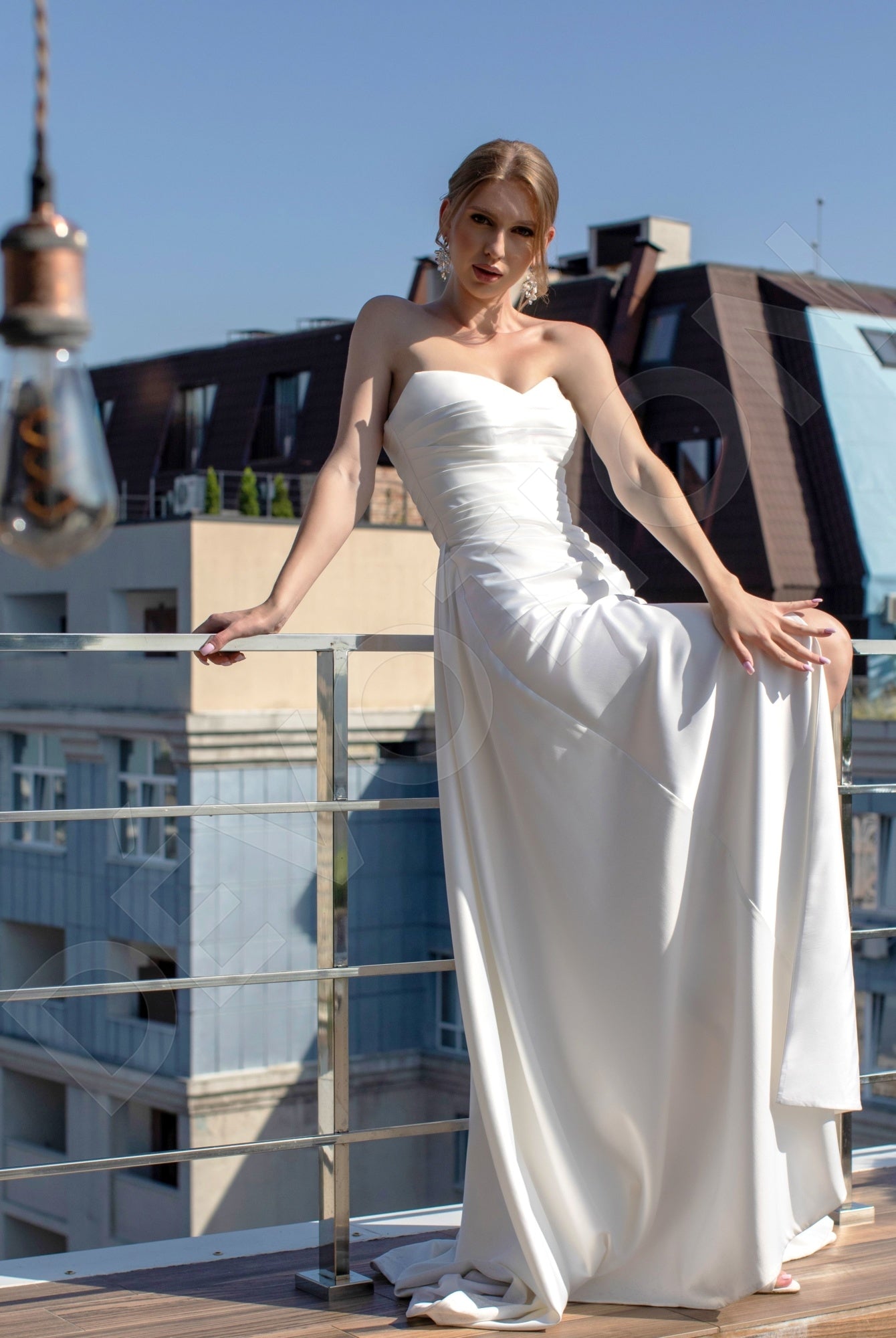 Hanny A-line Sweetheart Milk Wedding dress