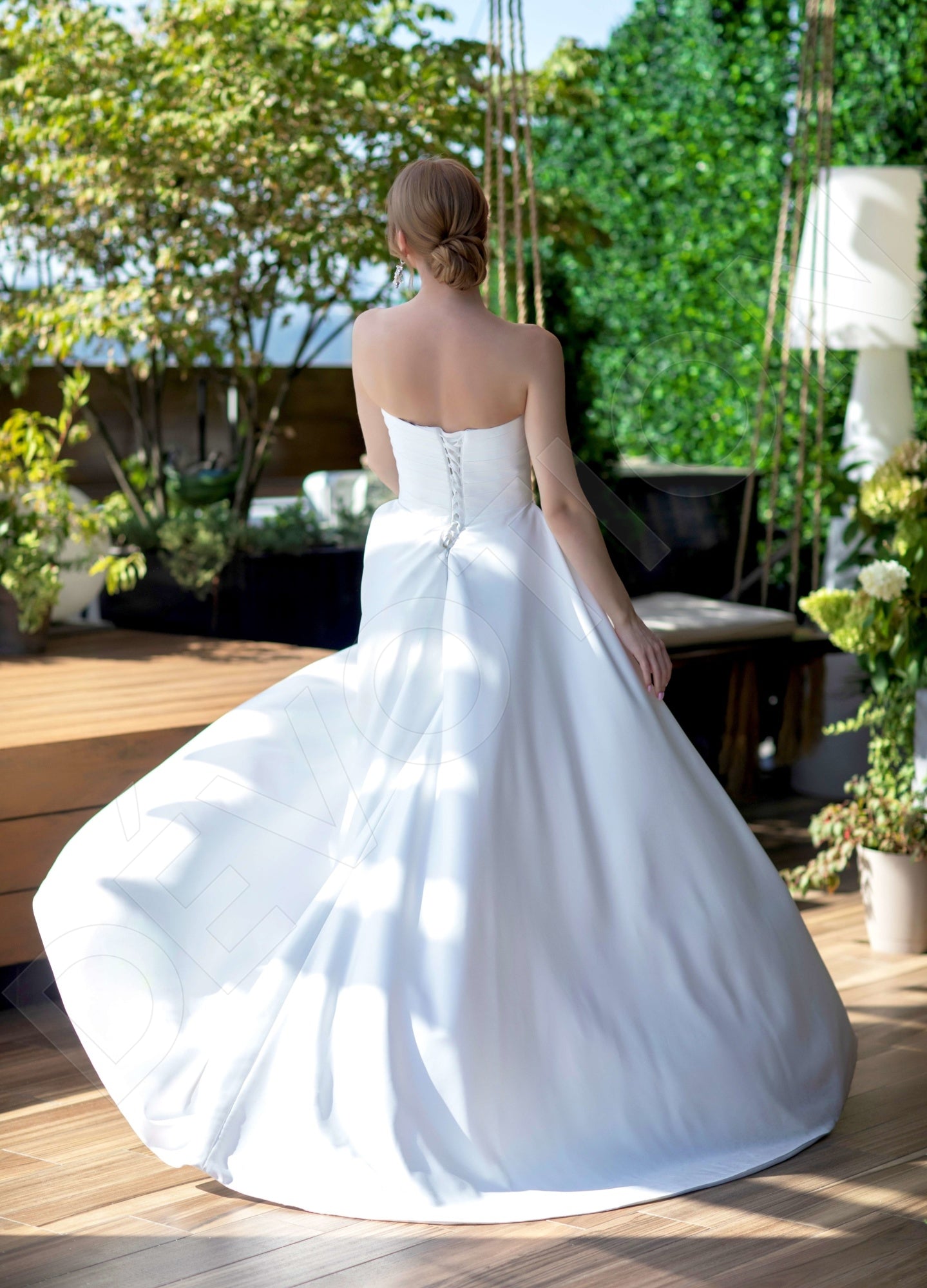 Hanny A-line Sweetheart Milk Wedding dress