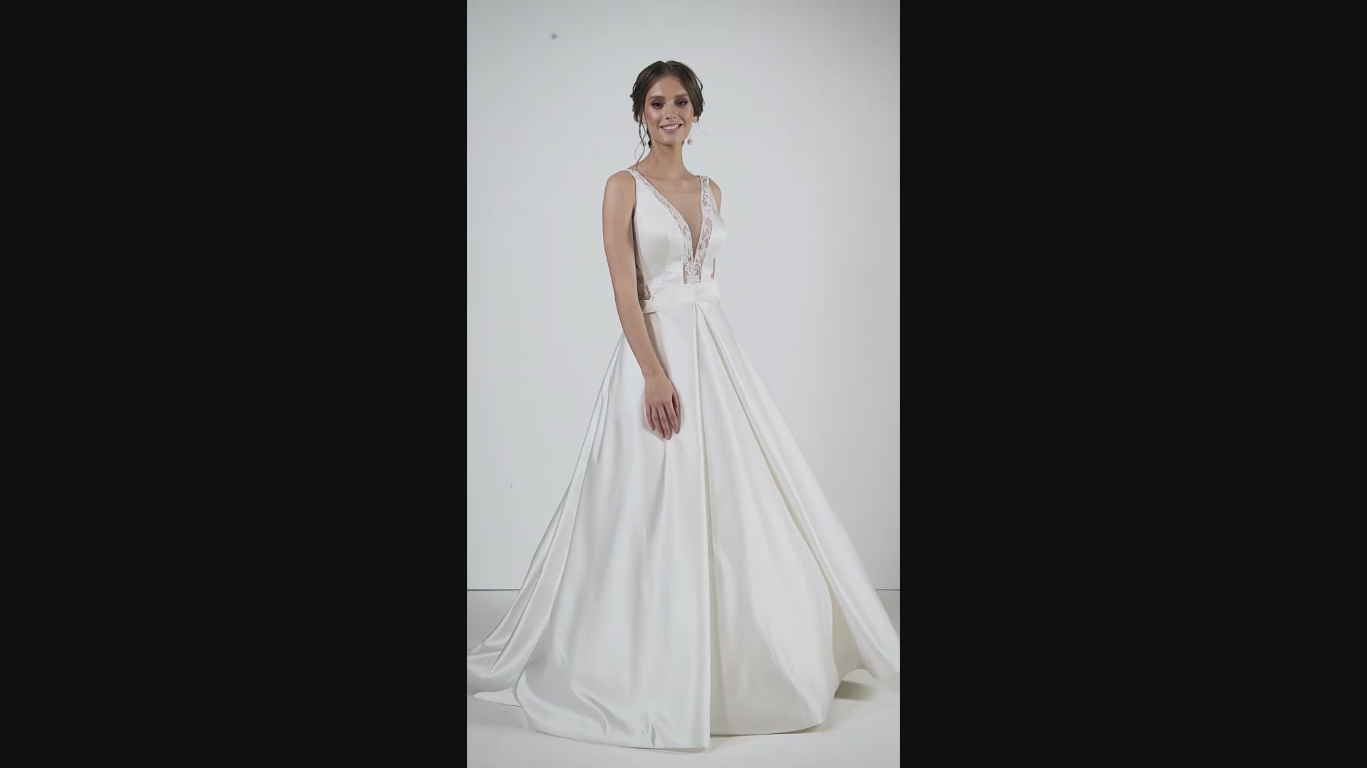 Femi A-line Illusion Ivory Wedding dress