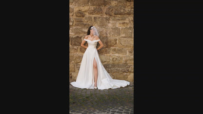 Deidr A-line Sweetheart Milk Wedding dress