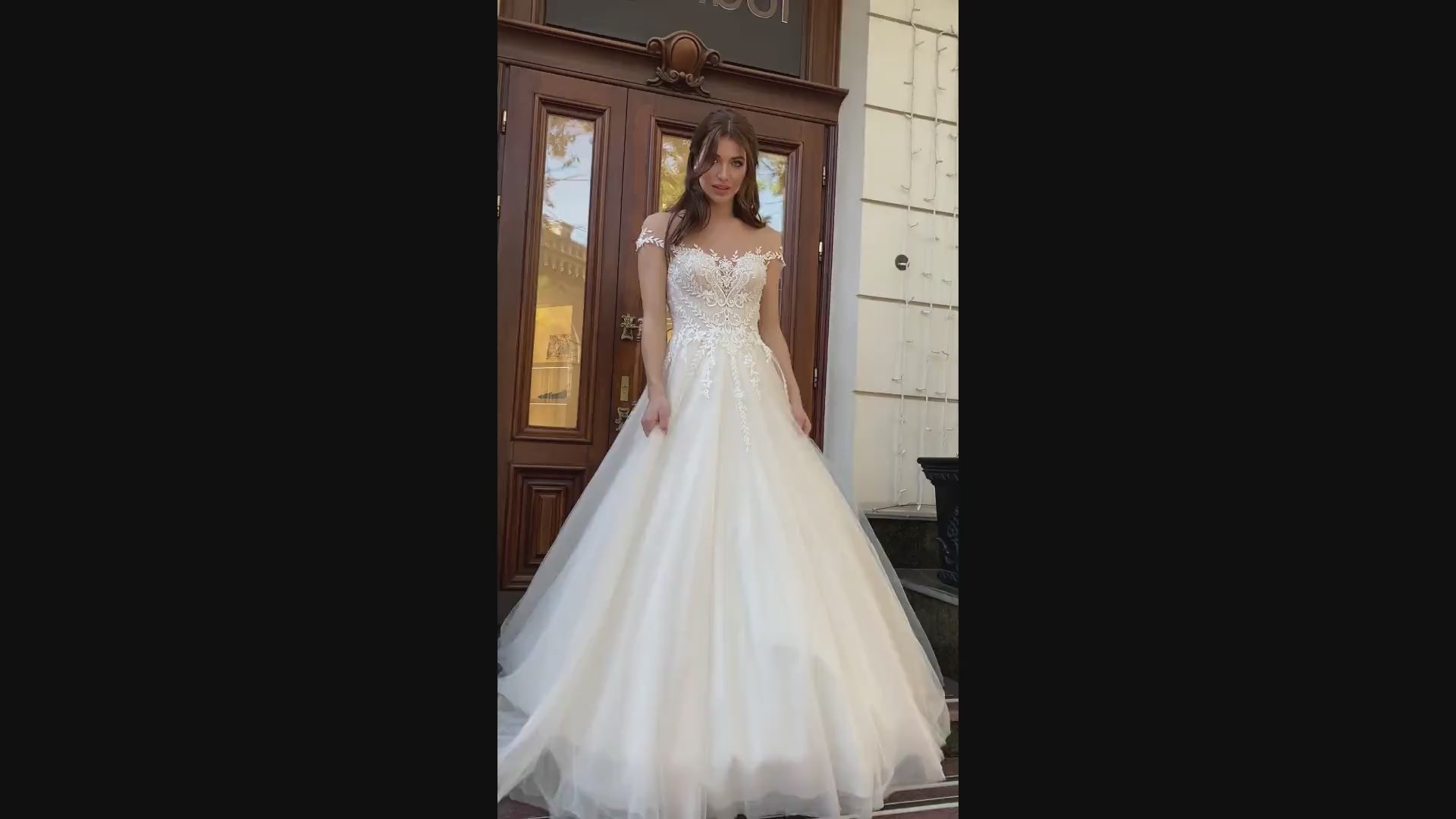 Willer A-line Illusion Milk PowderPink Wedding dress video