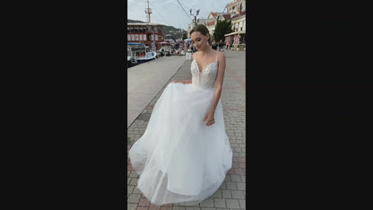 Nicolette A-line Sweetheart Milk Wedding dress