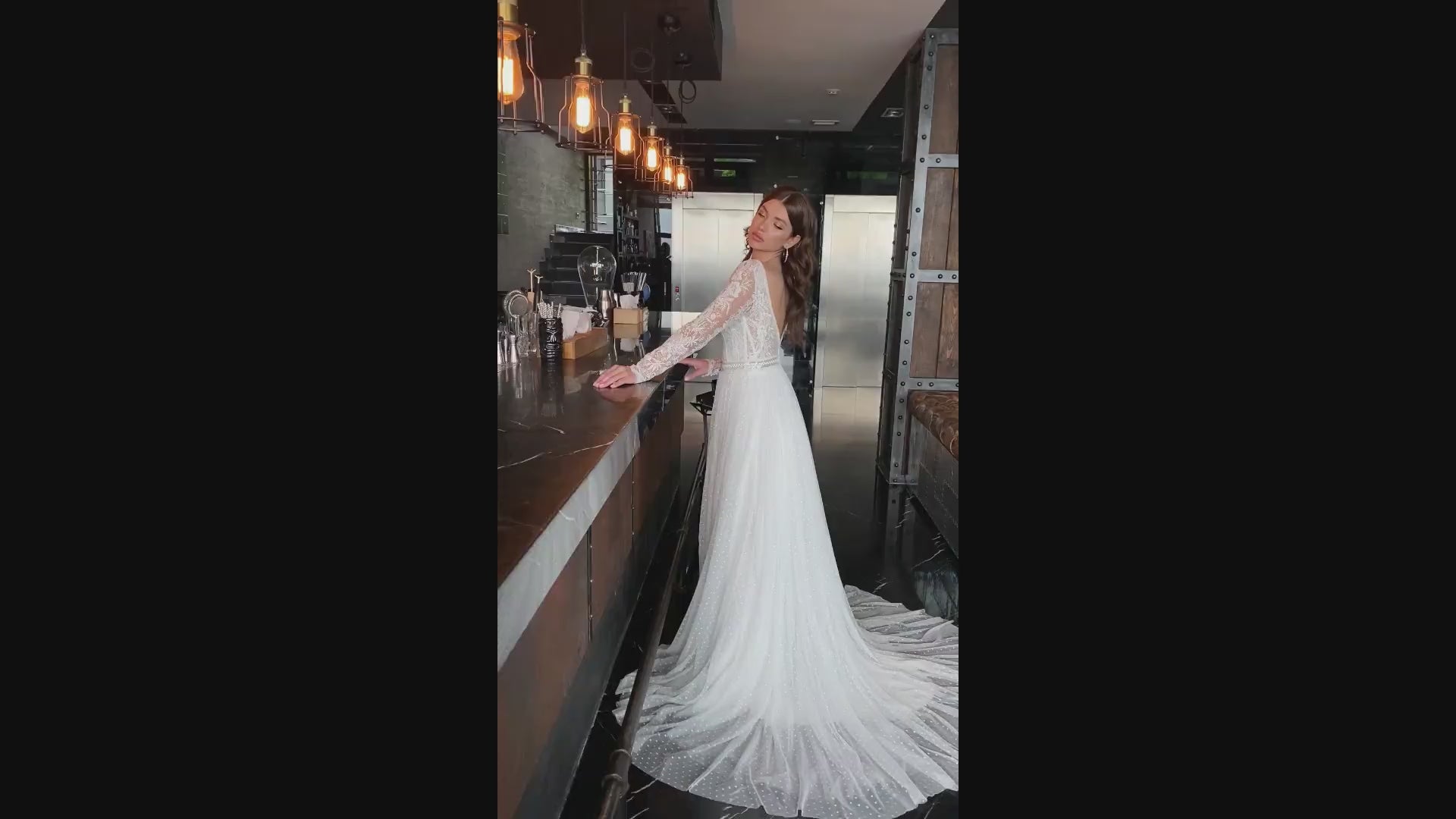 Valentine A-line Boat/Bateau Milk Wedding dress