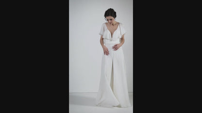 Olabisi Pants Illusion White Wedding dress