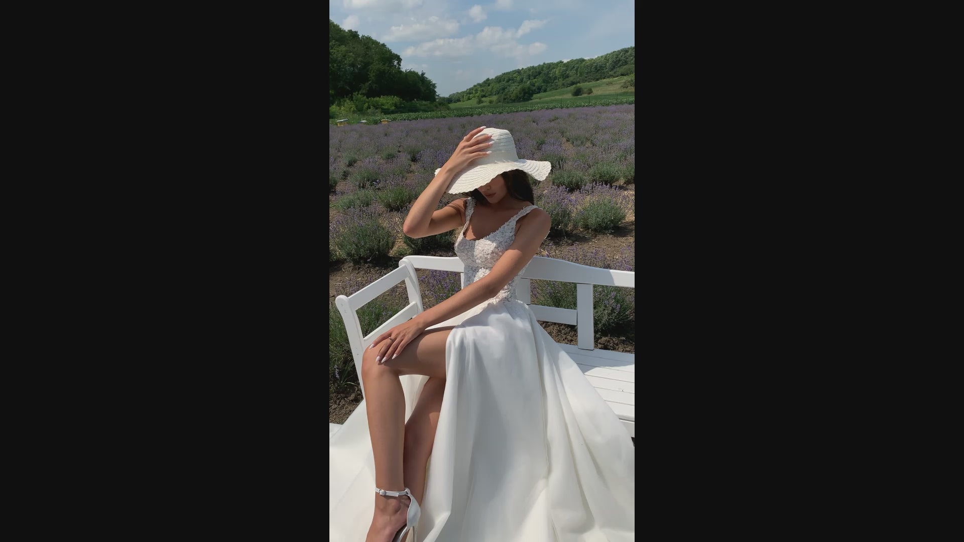 Abel A-line Scoop Ivory Wedding dress video