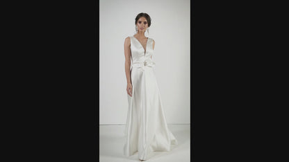 Aziza A-line Illusion Ivory Wedding dress