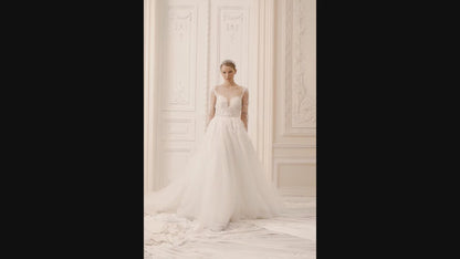 Amy A-line Illusion Ivory Wedding dress