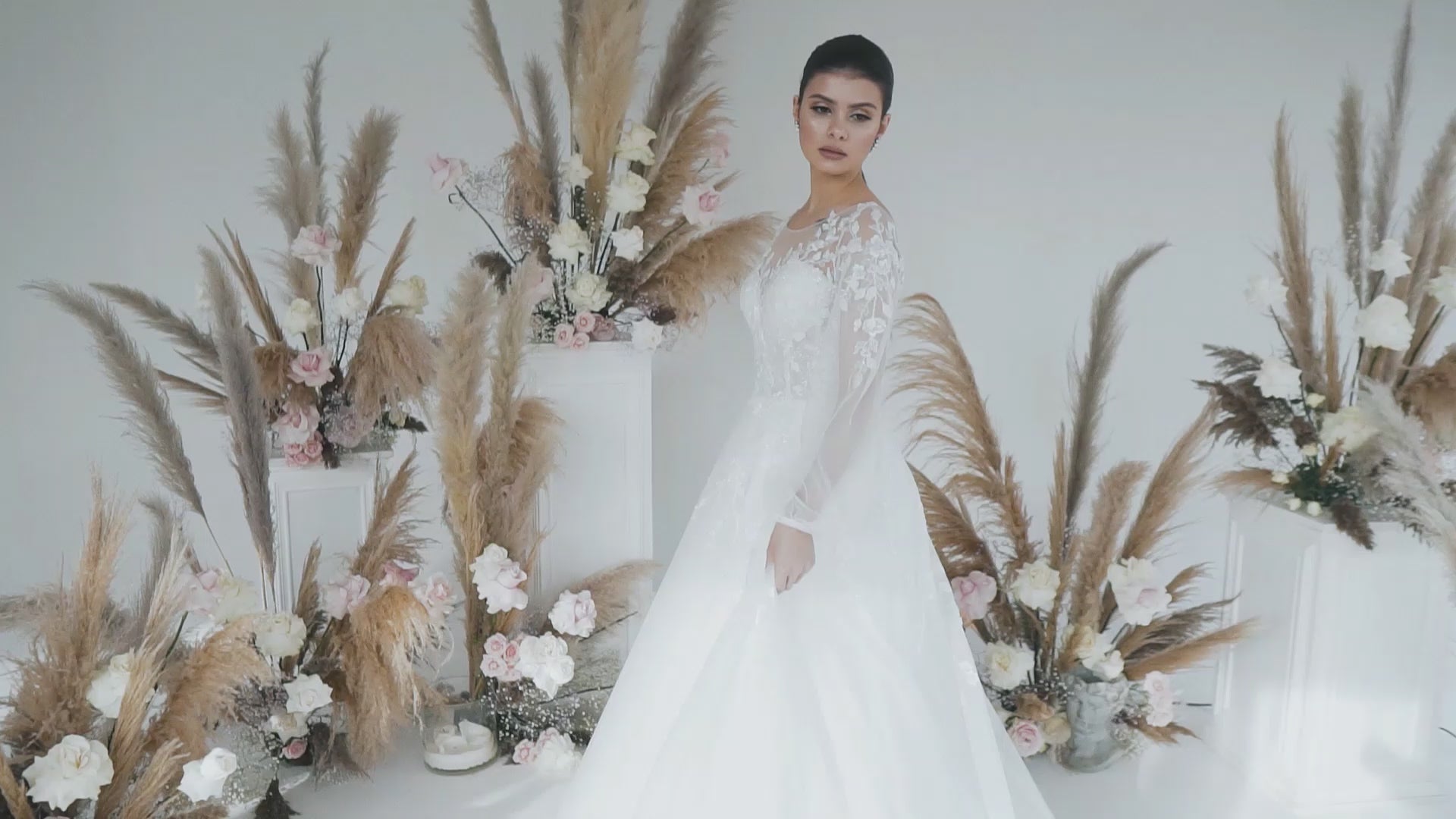 Suri A-line Jewel Ivory Wedding dress video