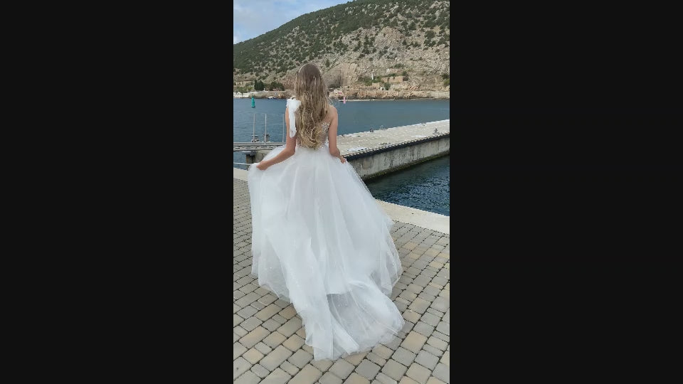 Dorine A-line Illusion Milk Wedding dress video